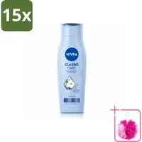 Nivea 15 flacons de shampooing Classic Care - 250 ml - Lot de 15