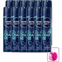 Nivea 12 sprays déodorants MEN Ultra Charge - 150 ml - Lot de 12