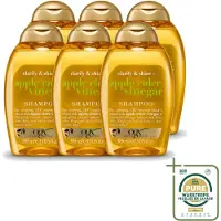 OGX 6 bouteilles de shampooing "Apple Cider Vinegar" (Vinaigre de cidre de pomme) pour clarifier et donner de la brillance, 385 ml - Pack de 6