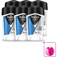 Rexona 6 déodorants roll-on Men Maximum Protection, parfum Clean, 45 ml - Pack économique - 6 pièces