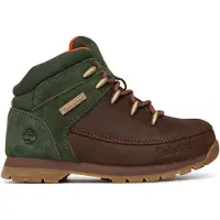 Timberland unisex pour enfant. TB0A5SRAAFK1 Bottes en cuir Euro Sprint marron (33), Plat, Lacets, Casuel, Outdoor, mode enfantine
