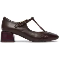 Hispanitas pour femme. BHI265094 Chaussures en cuir Varsovie bordeaux (39), 1 à 3 cm, Boucle, Casuel, Grenat