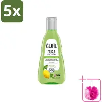 Guhl 5 flacons de shampooing Fris & Luchtig (volume : 250 ml) - Pack économique - 5 pièces