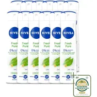 Nivea 12 sprays déodorants Fresh Pure, sans aluminium, 150 ml, pack économique, 12 pièces