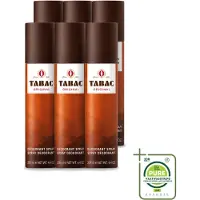 Tabac 6 vaporisateurs déodorants anti-transpirants "Original Tobacco", 200 ml - Lot de 6