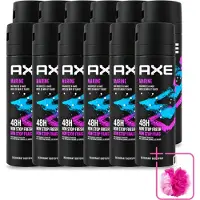 Axe 12 sprays corporels Marine, senteur Brise Marine et Sauge, 150 ml, lot économique de 12 pièces