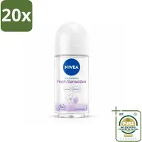 Nivea 20 déodorants roll-on Fresh Sensation - 50 ml - Pack économique - 20 pièces