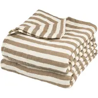 Meyco Baby Fat Stripe 120x120 Cm Muslin 2 Units Beige Enfants