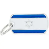 My Family Médaillon Pour Animaux De Compagnie Avec Le Drapeau D´israël
