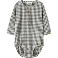 Lil´ Atelier Barboteuse / body gris / blanc cassé
