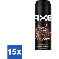 Axe Déodorant Body Spray Dark Temptation 150 ml - Pack avantage - 15 pièces