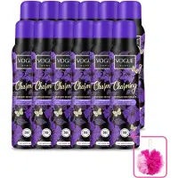 Vogue 12 déodorants parfumés pour femmes, senteur "Fleur de cerisier japonaise, framboise et jasmin", format 150 ml, lot économique de 12 pièces
