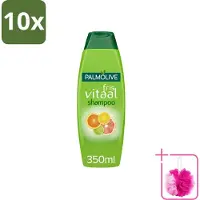 Palmolive 10 flacons de shampooing Fris Vitaal, parfum agrumes, 350 ml, lot de 10