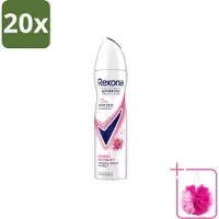 Rexona 20 x Déodorant anti-transpirant Advanced Protection, parfum Bright Bouquet, spray, 150 ml - Lot de 20 pièces