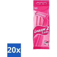 Benson - Laser Twin Women - Rasoirs jetables - Pour femmes - 10 lames - Pack avantage - 20 pièces