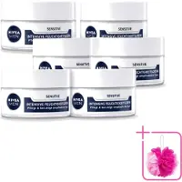 Nivea 6 x Crème visage intensive pour peaux sensibles Men - 50 ml - Pack économique - 6 pièces