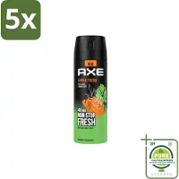 Axe 5 vaporisateurs déodorants Jungle Fresh - 150 ml - Lot de 5 pièces