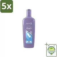 Unilever 5 x Shampooing et après-shampooing 2 en 1 Andrélon - aux notes de melon et d'aloé vera - 300 ml - lot économique - 5 pièces