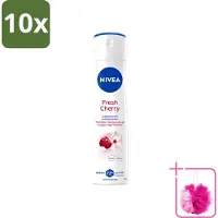 Nivea 10 x Déodorant anti-transpirant Fresh Cherry, 150 ml - Lot de 10