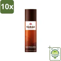 Tabac 10 flacons de déodorant anti-transpirant Original, format spray, 200 ml - Lot de 10
