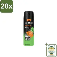 Axe 20 sprays corporels déodorants Jungle Fresh - 150 ml - Lot de 20 pièces