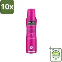 Vogue 10 déodorants parfumés pour femmes, format extravagant, 150 ml, lot de 10 pièces