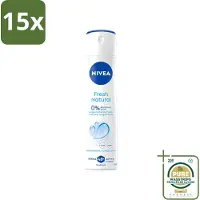 Nivea 15 sprays déodorants Fresh Natural - 150 ml - Pack économique - 15 pièces