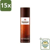 Tabac 15 sprays déodorants anti-transpirants "Original", 200 ml - Pack économique - 15 pièces