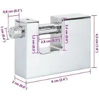 vidaXL Verrou 2 pcs Argenté 6 x 2 x 4,5 cm Fer