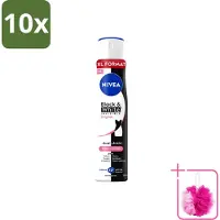 Nivea 10 sprays déodorants Invisible Black & White Original - 250 ml - Lot de 10