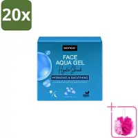 Sence 20 x Aqua Gel Hydro Shock, crème de jour 2-en-1, 50 ml - Pack économique - 20 pièces