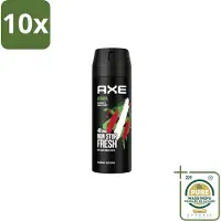 Axe 10 aérosols déodorants Africa - 150 ml - Lot de 10 pièces