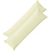 vidaXL Housse De Coussin 2 Pcs Houten Crème 40 X 145 Cm Polyester