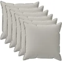 vidaXL Housse De Coussin 6 Pcs Houten Gris 45 X 45 Cm Polyester