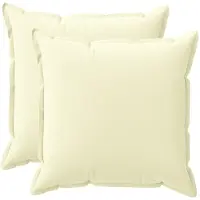 vidaXL Housse De Coussin 2 Pcs Houten Crème 70 X 70 Cm Polyester
