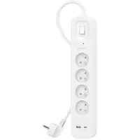 Belkin Parafoudre 4 Prises 2 Mètres USB-C Blanc