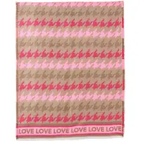 Zwillingsherz Écharpe 'Love' beige foncé / rose / rose clair