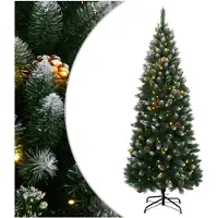 vidaXL Sapin de Noël artificiel 300 LED 210 cm