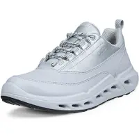 Ecco BIOM 720, baskets pour femmes, couleur béton – GORE-TEX SURROUND, cuir, imperméable, taille 40 EU