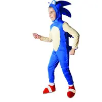Ciao Srl. Costume de Sonic le Hérisson pour garçons, costume officiel SEGA, taille 8-10 ans