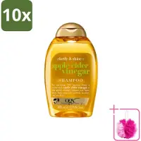 OGX 10 flacons de shampooing vinaigre de cidre de pomme , formule clarifiante et brillante, 385 ml - Lot de 10