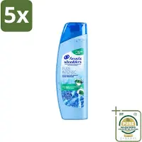 Head & shoulders 5 x Shampooing antipelliculaire Pure Intense, effet rafraîchissant, 250 ml - Pack économique - 5 pièces