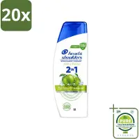 Head & shoulders 20 flacons de shampooing 2-en-1 anti-pellicules , parfum Apple Fresh, 300 ml - Lot de 20 pièces