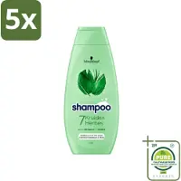 Schwarzkopf 5 flacons de shampooing 7 Kräuter, pour cheveux normaux à gras, 400 ml, lot de 5