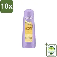 Unilever 10 flacons de revitalisant Andrélon Stralend Blond, 200 ml chacun - Lot de 10