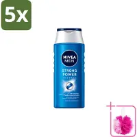 Nivea 5 x Shampooing MEN Strong Power - 250 ml - Lot de 5
