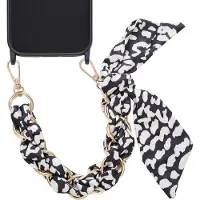 Selencia Cordon de poignet de luxe avec écharpe - Noir