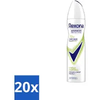 Rexona 20 x Déodorant anti-transpirant Advanced Protection Stress Control, spray 150 ml - Pack économique - 20 pièces