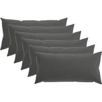vidaXL Housse De Coussin 6 Pcs Heerlen Anthracite 40 X 70 Cm Polyester