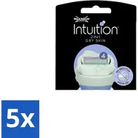 Wilkinson Sword - Recharges de lames - Intuition Blades Peau Sèche - Apaisant - 3 lames - Pack Avantage - 5 pièces